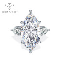 Quality assurance rings jewelry women diamond jewelry luxurious synthetic diamond ring